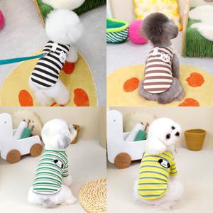 강아지티셔츠 실내복 애견옷 봄 가을 줄무늬 셔츠