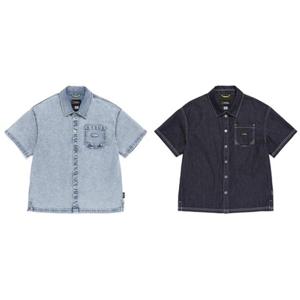 내셔널지오그래픽키즈 K262USH010 키즈 데님 반팔 셔츠