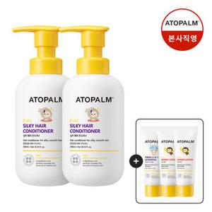 [아토팜] 실키 헤어 컨디셔너 300mlX2 (증정)허니로션20ml*2+2in1샴푸20ml 3/23~3/29