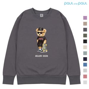 [폴앤폴] 스케이트 곰돌이 남여공용 맨투맨 2XL까지