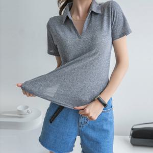 [나크21] (55~120) 카라브이넥 린넨 티셔츠 KO22-T-05 /빅사이즈