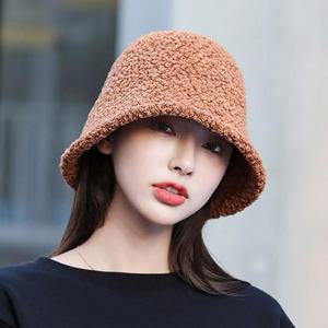 [라일리] Rly 여자 데일리 따뜻한 양털 뽀그리 버킷햇 후리스 모자