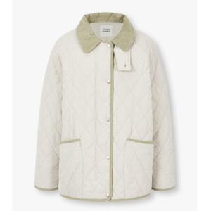 [톰보이]코듀로이 배색 카라 퀼팅 점퍼 (9174413984)