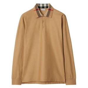 버버리 체크 칼라 코튼 폴로셔츠 8098811