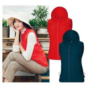 [콜핑]LD08 여성 봄 후드일체형 레귤러핏 등산조끼 KVV7172W