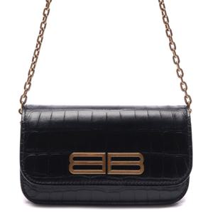 [발렌시아가] 22FW 여성 GOSSIP 크로커다일 엠보싱 크로스백 (688894_23ECM_1000_22F)