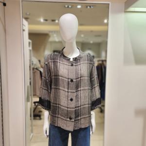 [요하넥스] 차이나 넥 체크마자켓(Z4B5J202-1)