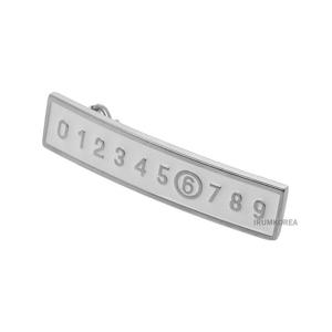 [MM6] SS25 여성 넘버링 로고 헤어클립 SM6TW0011 P7211 961