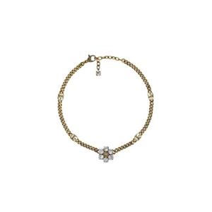 구찌 크리스탈 더블 G 네클리스 화이트 옐로우 골드 648633-J1D50-8062