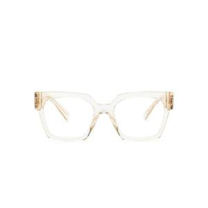 미우미우 투명 스퀘어 프레임 안경 MU04UV11T1O1