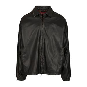 디젤 블랙 집업 칼라 가죽 재킷 A192790LHBE 9XX