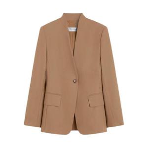 막스마라 스탠드 칼라 싱글 버튼 재킷 2521046081