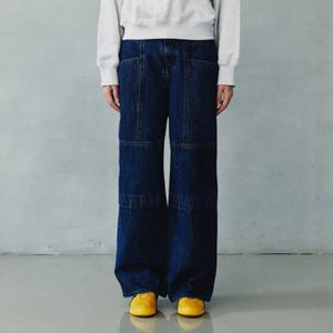 [플랙진]여성 메종 T68 와이드 절개 진청 데님 팬츠 (PJTH5MST685)