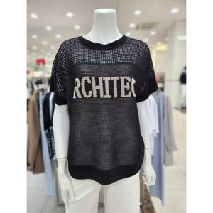 [더아이잗]펀칭 스카시 레터링 풀오버 니트 IR6M1PO761BK_DJ