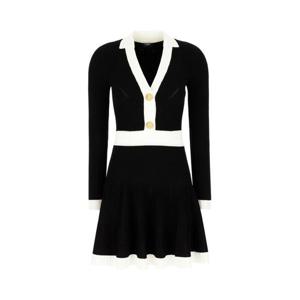 발망 숏 원피스 FF1R9858KI64 EAB NOIR BLANC