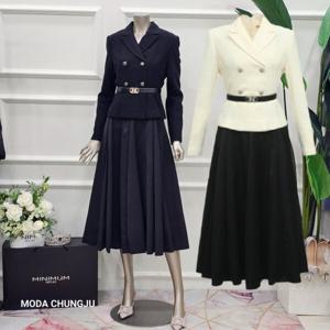 [미니멈]MD 트위드 카라넥 A라인 원피스 MD MXDAWO0400 Z_CJ