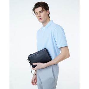 닥스 액세서리 남성 25SS 스테디셀러 블랙 체크배색 소가죽 클러치백 WBBA5E716BK