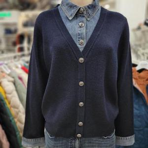 크로커다일레이디 DP01 데님배색풀오버가디건 CLEWSW305