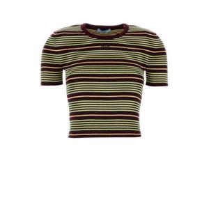 프라다 반팔 티셔츠 P24B3ESOOO19IM F0EJ5 STRIPPED