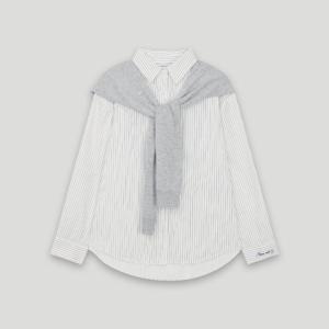 [코데즈컴바인]니트숄 스트라이프 셔츠 셋업 CLA-SH380W1