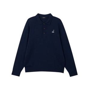 캉골 베이직 칼라 니트 1908 다크블루 379923