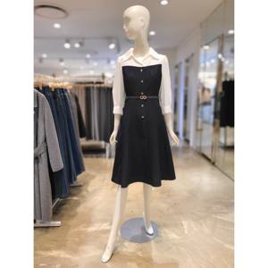 [숲]뷔스티에 배색 플레어 원피스(SC3OPM3)