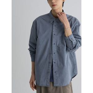 (456264MCGP) [에잇세컨즈] 가먼트 다잉 고밀도 셔츠  블루