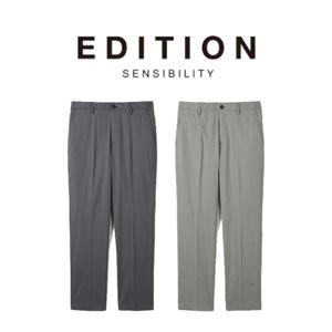 [에디션앤드지]26 SS 남자여름바지 솔리드 코튼 나일론 테이퍼드 팬츠 2종 1택 NEG3PP1901 DR