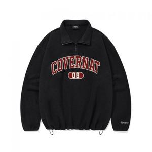 커버낫 아치 로고 플리스 하프 집업 맨투맨 블랙 394279