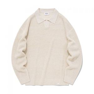 커버낫 오픈 카라 니트 아이보리 395206