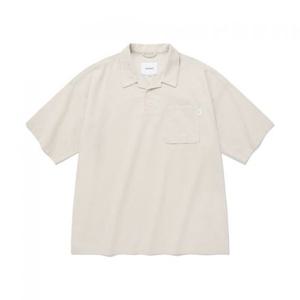 커버낫 린넨 풀오버 하프 셔츠 아이보리 395113