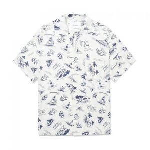 커버낫 비치 패턴 하프 셔츠 화이트 394500