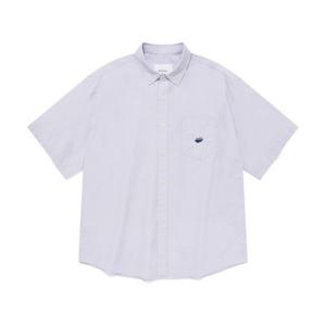 커버낫 웨일 로고 코튼 하프 셔츠 라벤더 395148