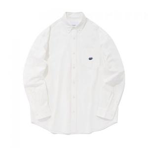 커버낫 웨일 로고 코튼 셔츠 화이트 395319