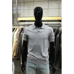 [빠니깔레]MARIO조니카라 슬림핏 그레이슬러브반팔니트티 m-rnit01gr