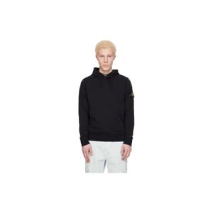 26 SS 스톤아일랜드 남성 블랙 6100062 오가닉 코튼 플리스 후드티 261828M202013