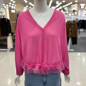 [숲]로엔느 브이넥 밑단셔링 니트 가디건 OC3GDT2