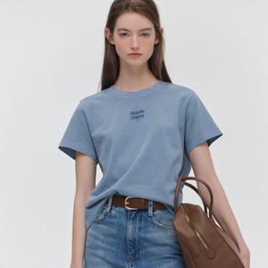 [마리끌레르] [정가49,000원] 피그먼트 에센셜 로고 반팔 티셔츠(MAGBTS14MBL)