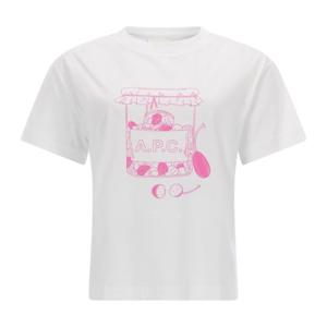 아페쎄 박시 크루넥 그래픽 반팔 티셔츠 COHBM F26619 AAB