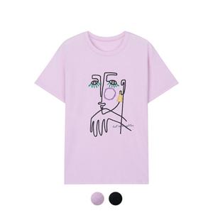 [꼼빠니아][꼼빠니아] 테슬 프린트 반팔 티셔츠_CADU5-WKS850