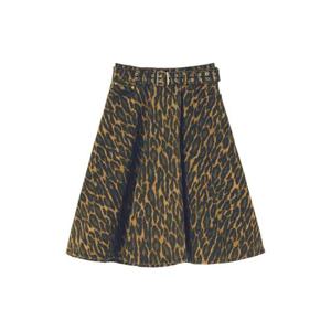가니 레오파드 프린트 미디 스커트 A1090089894