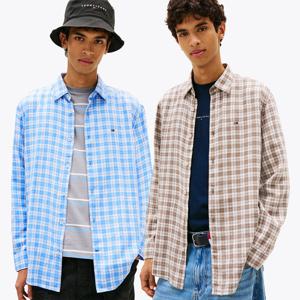 [공식][타미진스] 린넨 블렌드 릴렉스 체크 셔츠 2종 택1 (T32G1WSH33TMT1)