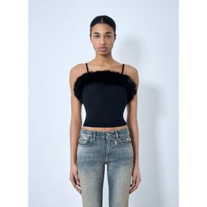 발렌시아가 페더 트림 퍼 스트랩 탑 858101 TRV38 1069