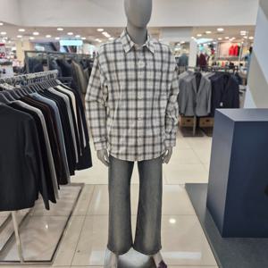 [행텐]2025년남성 코튼100% 오버핏체크셔츠10520-020-641-45