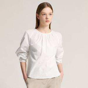 [시스티나]라운드넥 셔링 레글런 긴팔 블라우스-AWWBLO11020