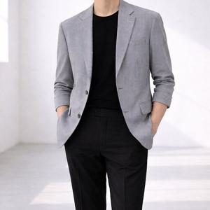 [바쏘옴므]26SS 남성 린넨 체크패턴 콤비 정장자켓 GRAWSA1JS63