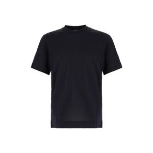 26SS 지제냐 미드나이트 블루 실크 앤 코튼 t 셔츠 H718UH386A3B09 TP573798970