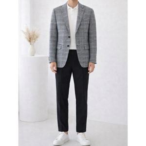 [바쏘옴므]26SS 남성 기본핏 체크 콤비 정장자켓 ABUWSA2JS55