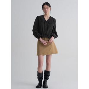 (356364WM35) [에잇세컨즈] 브이넥 빅칼라 블라우스  블랙