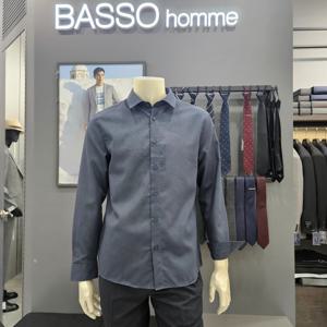 [바쏘옴므]심플 포인트배색 린넨셔츠WSZ2TT64_OD_OD